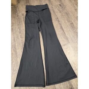 OFFLINE By Aerie Black OG Foldover High Waisted Super Flare Legging Size Medium